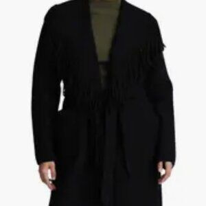 NWT Tahari fringe sweater coat, XL